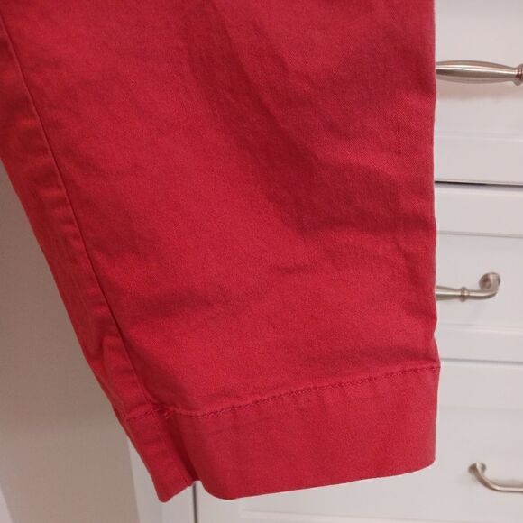 LOFT Cotton Cropped Pants Khaki - Picture 4 of 9